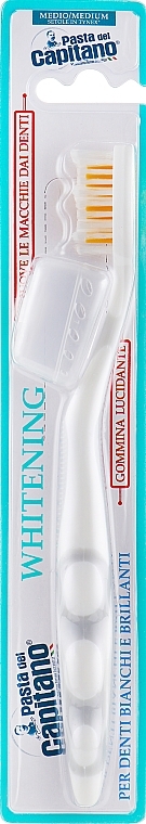 Whitening Toothbrush, medium, grey - Pasta del Capitano Toothbrush Tech Whitening Medium — photo N1