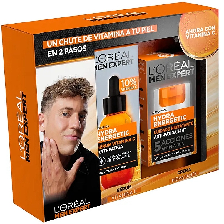 セット - L'Oreal Paris Men Expert Hydra Energetic (f/ser/30ml + f/cr/50ml) — photo N1