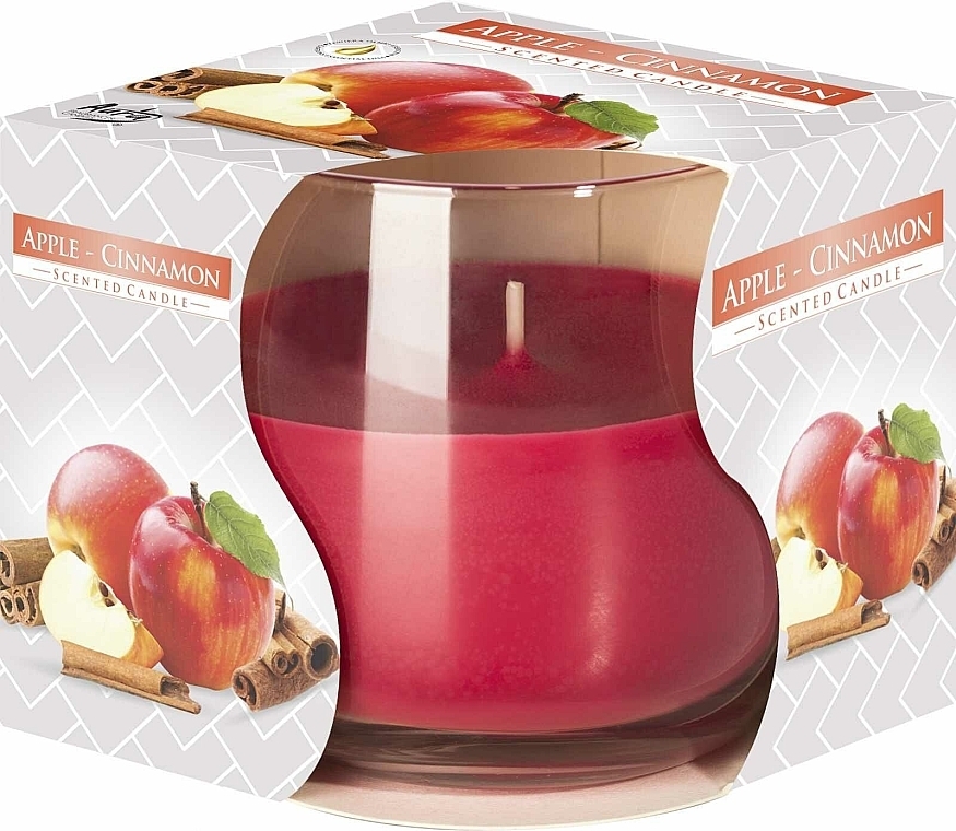 Scented Candle in Glass 'Cinnamon & Apple' - Bispol Scented Candle — photo N1