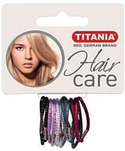 Fragrances, Perfumes, Cosmetics Hair Tie, elastic, 3 cm, 12 pcs, multicolor with gold - Titania