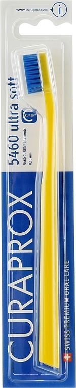 Toothbrush "Ultra Soft" 5460, yellow-dark blue - Curaprox — photo N1