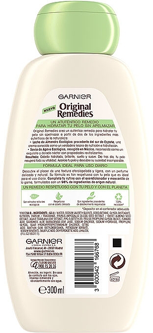 Almond Milk Shampoo - Garnier Original Remedies Almond Milk Shampoo — photo N2