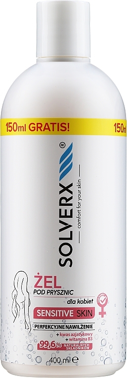 Shower Gel - Solverx Sensitive Skin Shower Gel — photo N1