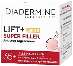 Fragrances, Perfumes, Cosmetics Lift + Super Filler 35+ - Diadermine Lift+ Super Filler Anti-Age SPF 30 Day Cream