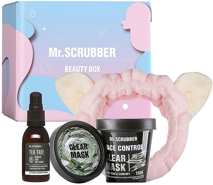 Set - Mr.Scrubber Even Complexion & Clear (f/mask/150g + f/cr/55ml + ass/1/pcs) — photo N1