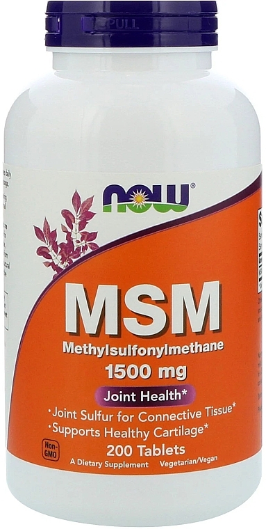 Dietary Supplement "MSM", tablets, 1500mg - Now Foods MSM Methylsulfonylmethane — photo N14