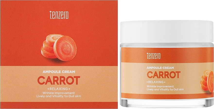 Ampoule Face Cream - Tenzero Relaxing Carrot Ampoule Cream — photo N2