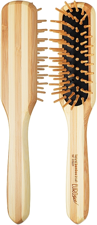 Bamboo Hair Brush 03224 - Eurostil Bamboo Paddle Small Model — photo N1