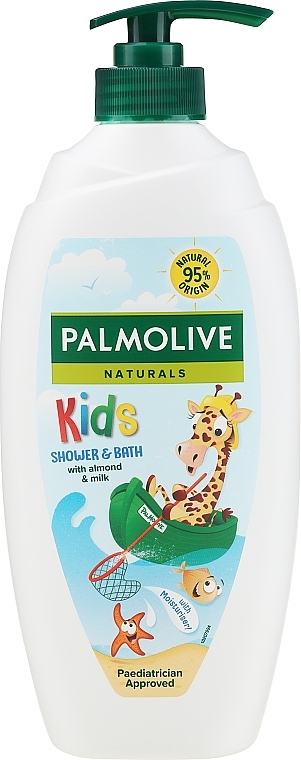 Kids Shower Cream "Giraffe" - Palmolive Naturals Kids Shower & Bath With Almond Milk — photo N1