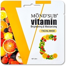 Fragrances, Perfumes, Cosmetics Vitamin C Moisturising & Refreshing Face Mask - Mond'Sub Vitamin C Brightening & Moisturizing Facial Mask