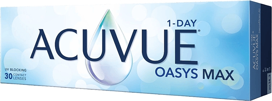 Contact Lenses, radius 9.0, one-day, 30 pcs. - Acuvue 1-Day Oasys Max — photo N2
