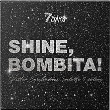 Glitter Eyeshadow Palette, 9 shades - 7 Days Shine, Bombita! Glitter Eyeshadows Palette 9 Colors — photo N2