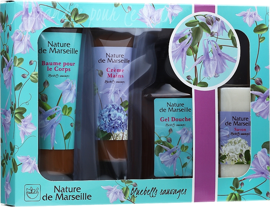 Wild Bellflower Set - Nature de Marseille (b/balm/150ml + h/cr/60ml + sh/gel/100ml + soap/90g) — photo N1