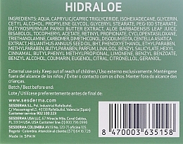 Moisturizing Face Cream - SesDerma Laboratories Hidraloe Moisturizing Face Cream — photo N3