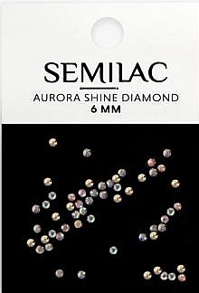 Nail Crystals, 6 mm - Semilac Aurora Shine Diamond — photo N1
