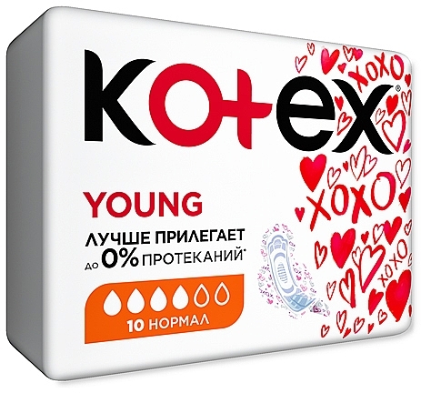 Sanitary Pads, 10 pcs. - Kotex Young Ultra Normal — photo N2