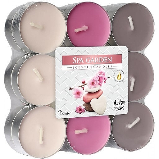 Spa Garden Tealights, 18 pcs. - Bispol Spa Garden Scented Candles — photo N1