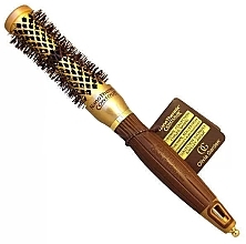 Thermal Brush, 25 mm - Olivia Garden Expert Blowout Curl Wavy Bristles Gold & Brown — photo N1