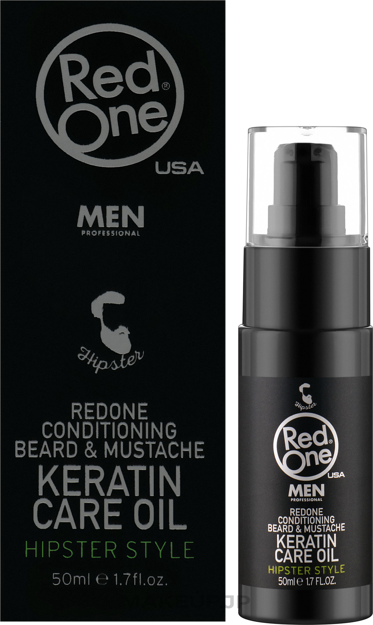 Keratin Beard & Moustache Oil Conditioner - Red One Conditioning Beard & Mustache Keratin Care Oil — photo 50 ml