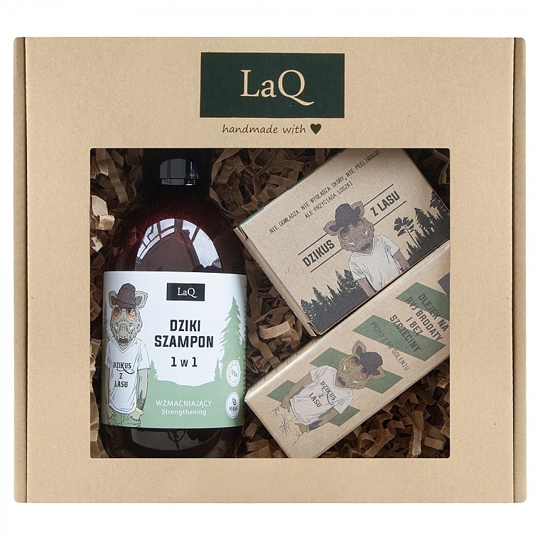 Set - LaQ Boar Gift Set For Men (sham/300ml + oil/30ml + soap/85g) — photo N2