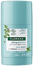 Face Cleansing Mask Stick - Klorane Aquatic Mint Purifying Stick Mask — photo N1