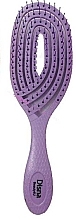 Oval Vented Hair Brush, purple - Disna Beauty4U Magic Twister Brush — photo N1