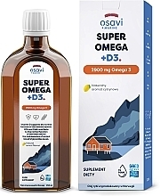Omega 3+ D3 Dietary Supplement , 2900 mg, lemon flavor - Osavi Daily Omega — photo N1