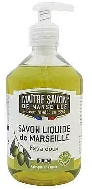 Liquid Marseille Olive Soap - Maitre Savon De Marseille Savon Liquide De Marseille Olive Liquid Soap — photo N1
