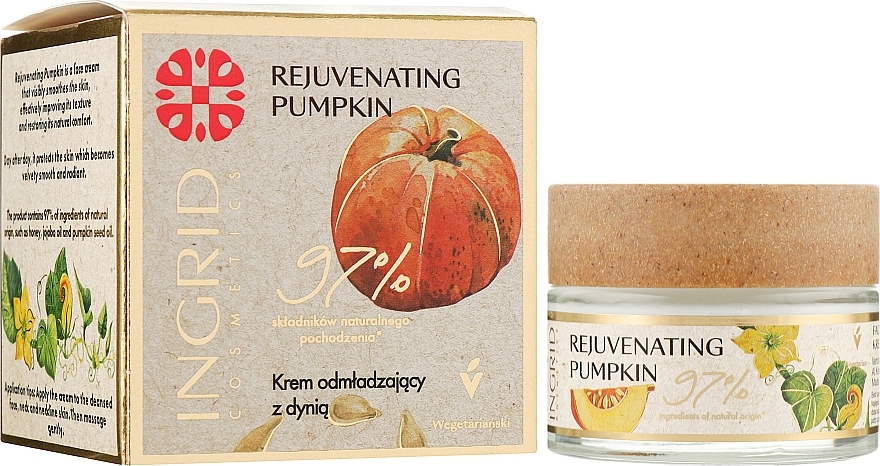 Pumpkin + Jojoba + Honey Face Cream - Ingrid Cosmetics Vegan Rejuvenating Pumpkin — photo N2