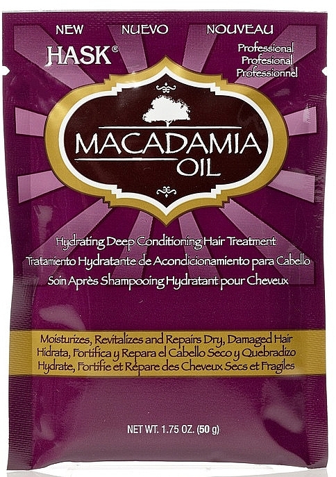 Revitalizing Hair Mask with Macadamia Oil - Hask Macadamia Oil Moisturizing Deep Conditioning Treatment — photo N1