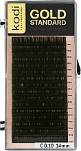 Gold Standart C 0.10 False Eyelashes (16 rows: 14 mm) - Kodi Professional — photo N1