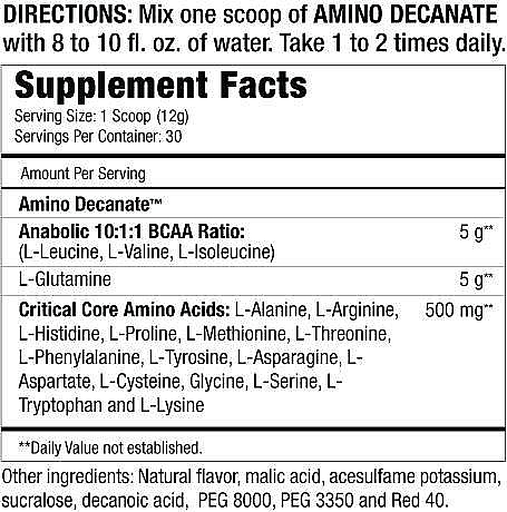 BCAA Amino Acid Complex 'Watermelon' - MuscleMeds Amino Decanate Watermelon — photo N2