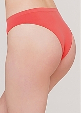 Seamless Brazilian Briefs "BRASILIAN BRIEFS COLOR", burnt coral - Giulia — photo N2