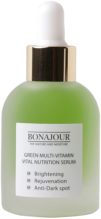 Rejuvenating Brightening Sea Buckthorn Serum - Bonajour Green Multi Vitamin Vital Nutrition Serum — photo N1