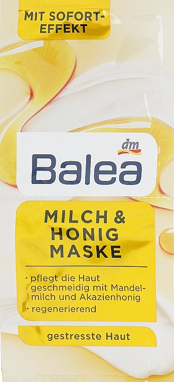 Milk & Honey Face Mask - Balea Milk And Honey Face Mask — photo N1