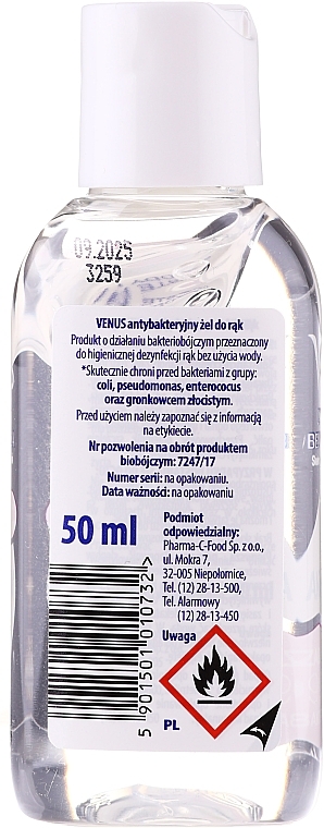 Antibacterial Hand Gel - Venus Cleansing Hand Gel — photo N2