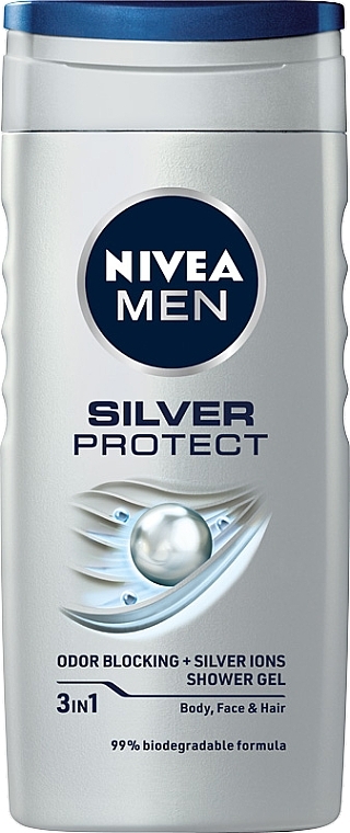 Shower Gel "Silver Protection" - NIVEA MEN Silver protect Shower Gel — photo N1