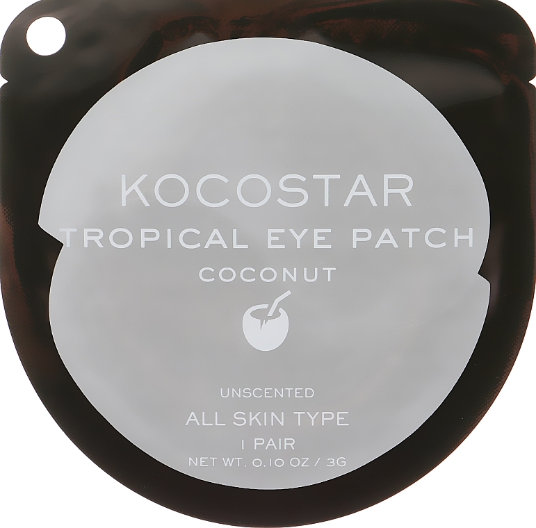 Hydrogel Eye Patches "Tropical Fruit. Coconut" - Kocostar Tropical Eye Patch Coconut — photo N1