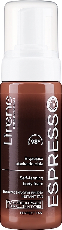 Self-Tanning Body Foam with Organic Coconut Water for Dark Skin - Lirene Espress Self Tanning Foam Dark Skin — photo N1