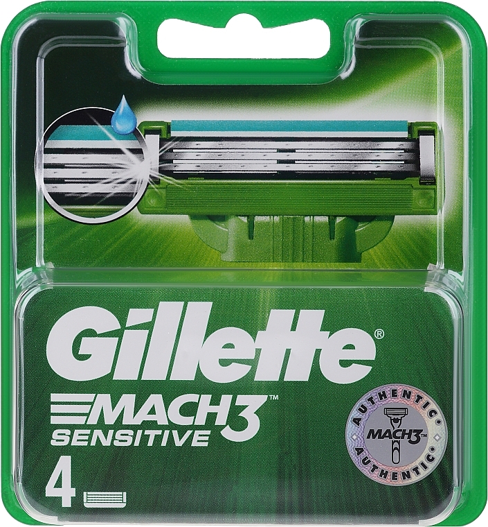 Shaving Razor Refills, 4 pcs. - Gillette Mach3 Sensitive — photo N1