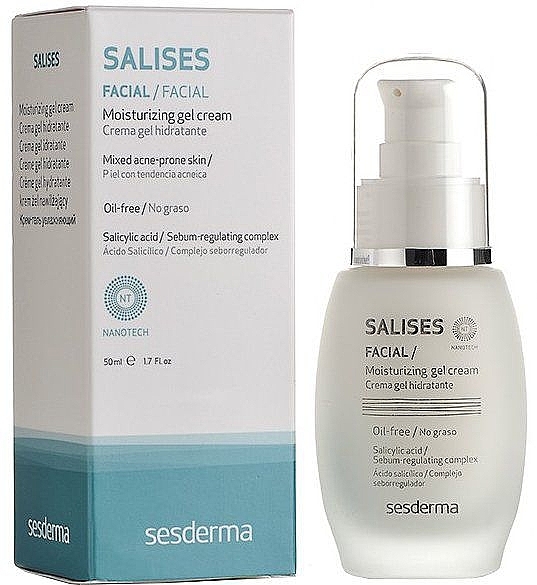 Moisturizing Face Cream-Gel - SesDerma Laboratories Salises Moisturizing Gel Cream — photo N1