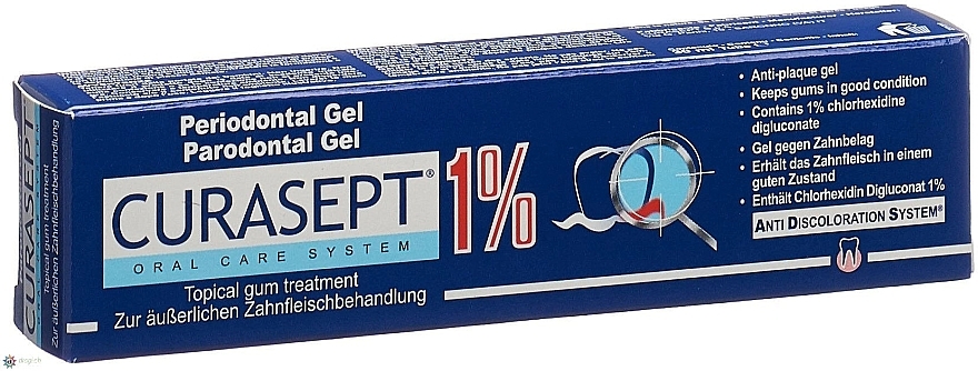 1% Chlorhexidine Periodontal Gel - Curaprox Curasept 1% ADS Parodontal Gel — photo N2