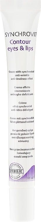 Anti-Aging Eye and Lip Cream - Synchroline Synchrovit Contour Eyes & Lips Cream  — photo N2