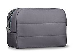 Fragrances, Perfumes, Cosmetics Quilted Cosmetic Bag 'Classy', grey - MAKEUP Cosmetic Bag Grey