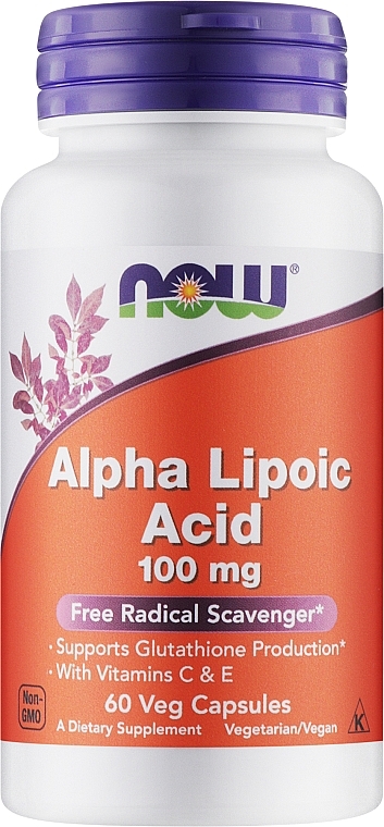 Alpha Lipoic Acid with Vitaminc C & E, 100 mg - Now Foods Alpha Lipoic Acid — photo N2