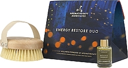 Fragrances, Perfumes, Cosmetics Set - Aromatherapy Associates Energy Restore Duo (bath and show oil/9ml + b/brush/1PC)