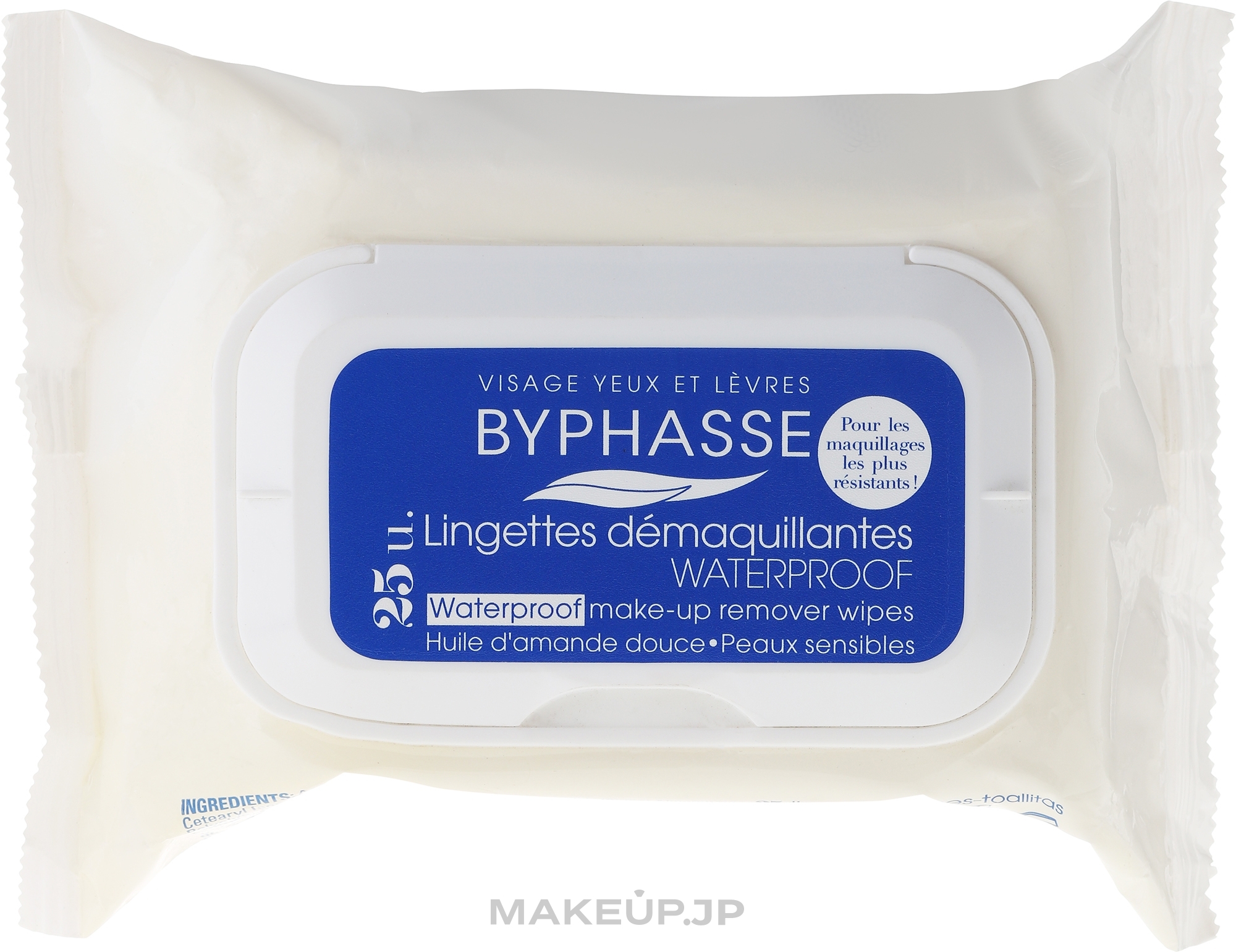 Makeup Remover Wipes - Byphasse Make-up Remover Waterproof Sensitive Skin Wipes — photo 25 pcs.