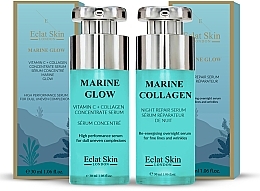 Fragrances, Perfumes, Cosmetics Set - Eclat Skin London Marine Glow & Marine Collagen (f/ser/2x30ml)