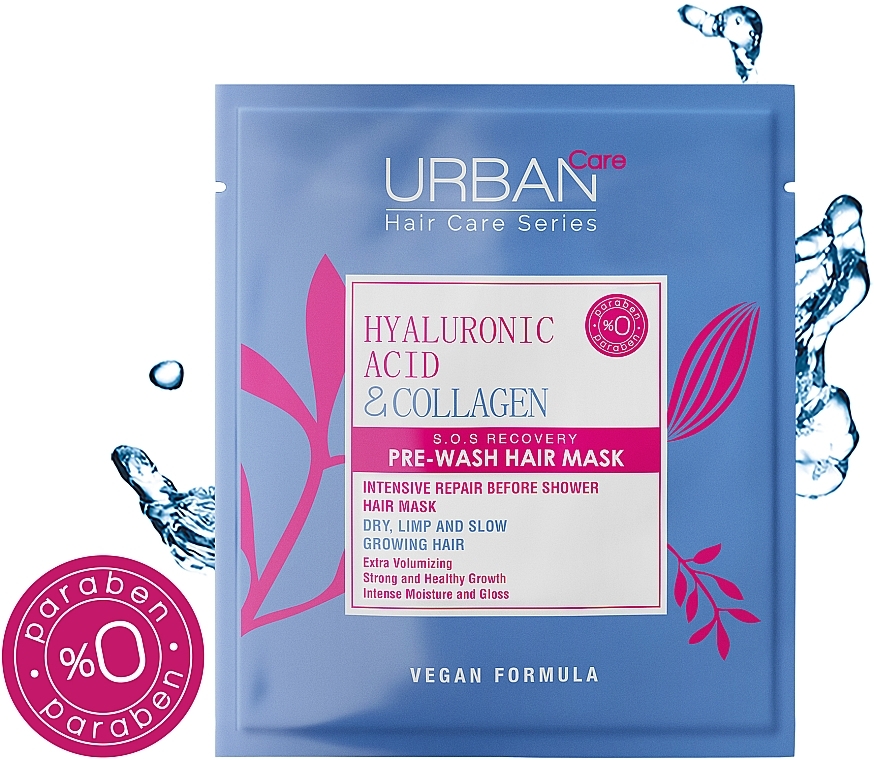 Hyaluronic Acid Hair Mask - Urban Care Hyaluronic Acid & Collagen Pre-Hair Mask — photo N3