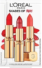 Fragrances, Perfumes, Cosmetics L'Oreal Paris Color Riche Trio Shades Of Red (lipstick/3x4.5ml) - Set